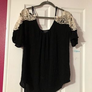 Skull lace crotchet off the shoulder top